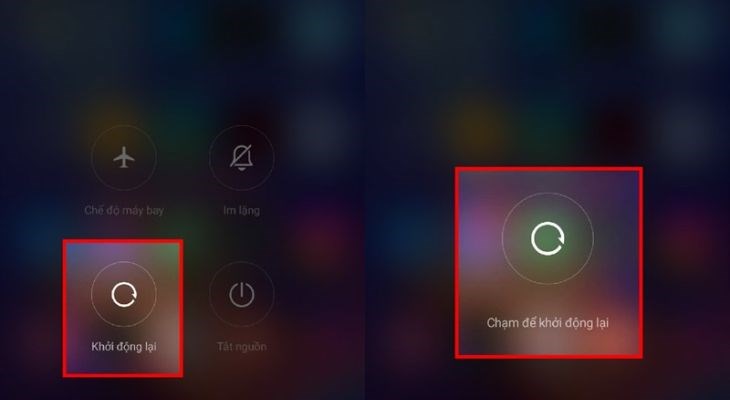 Khởi động lại Xiaomi để thông báo messenger hiển thị trở lại