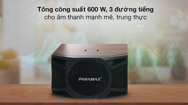 Cặp loa karaoke Paramax LX-1800 600W cung cấp âm thanh to rõ, chân thực cùng tổng công suất lên đến 600W