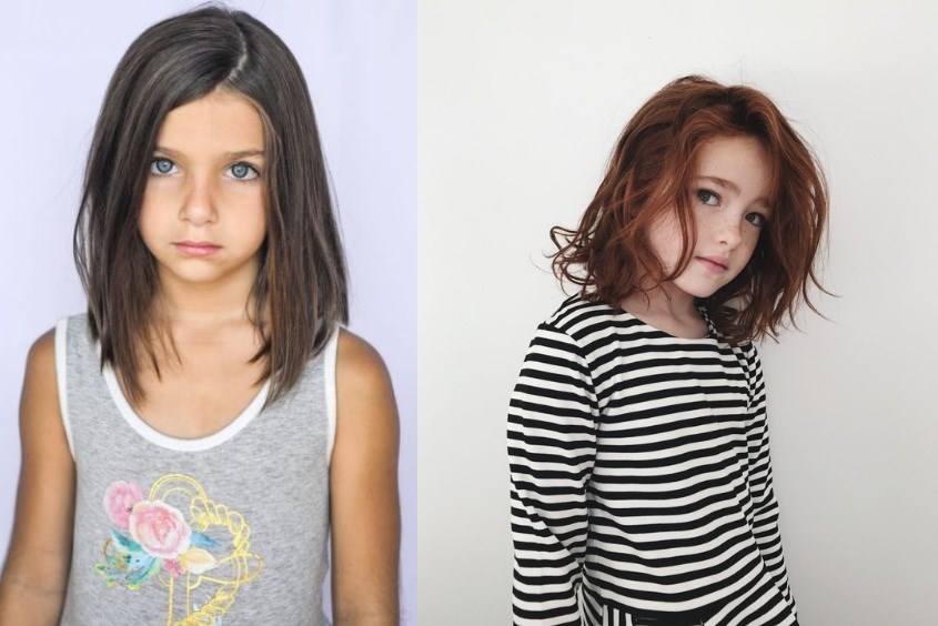 Kiểu tóc cho bé gái 7 tuổi ngang vai