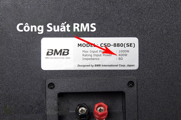 Công suất RMS là công suất thực, biểu thị công suất trung bình của một tín hiệu âm thanh trong một khoảng thời gian dài