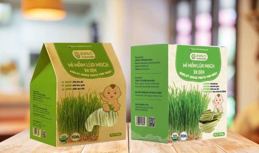 Mì ăn dặm mầm lúa mạch Organic Anpaso 120g (từ 7 tháng)