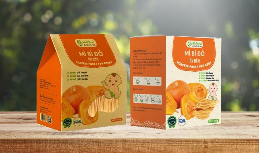 Mì ăn dặm bí đỏ Organic Anpaso 120g (từ 7 tháng)