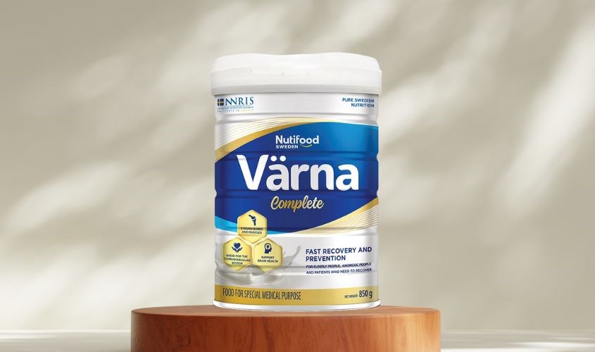 Sữa bột người lớn Nutifood Varna Complete hương nhạt thanh 850g