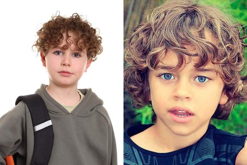Kiểu tóc xoăn nhẹ lãng tử cho bé trai 9 tuổi Kiểu tóc cho bé trai 9 tuổi phong cách lãng tử