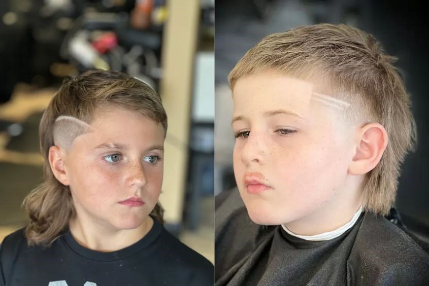 Độc lạ kiểu tóc mullet hai mái cho bé trai 9 tuổi Kiểu tóc cho bé trai 9 tuổi với mullet hai mái
