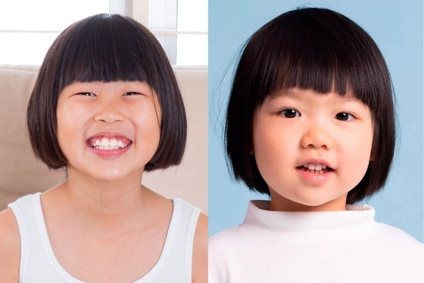 Mẫu tóc đầu nấm cho bé gái sành điệu