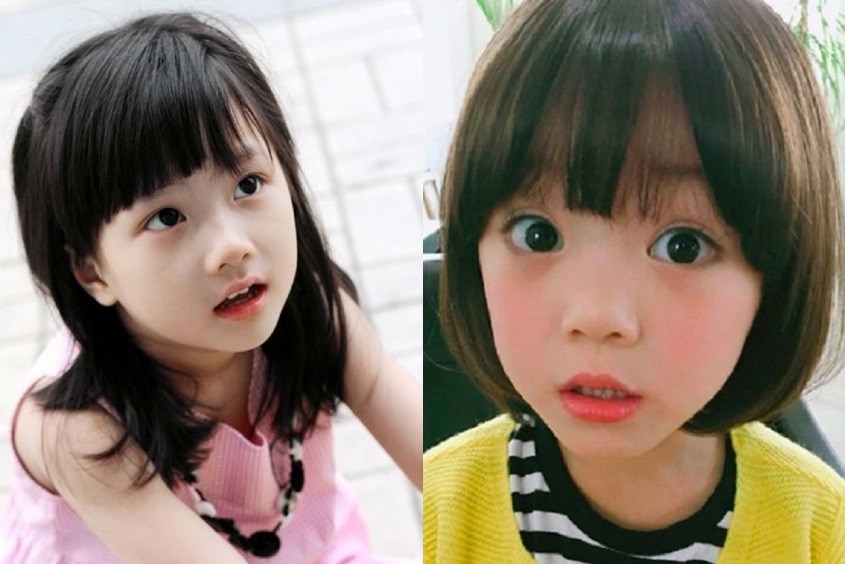 Kiểu tóc búp bê cho bé gái mặt trái xoan