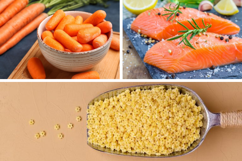 Nguyên liệu nấu nui cá hồi cho bé thơm ngon