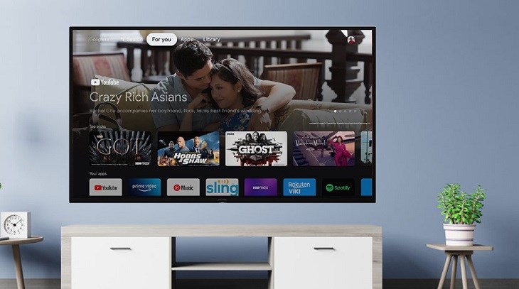 Google Tivi Sony 4K 55 inch KD-55X75K sở hữu kho ứng dụng phong phú cho cả gia đình thoải mái giải trí