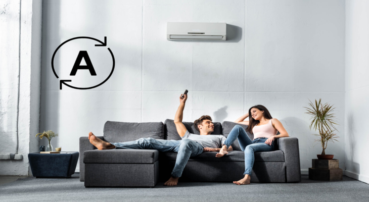 Biểu tượng các mũi tên tròn cho chế độ tự động AUTO trên điều khiển máy lạnh