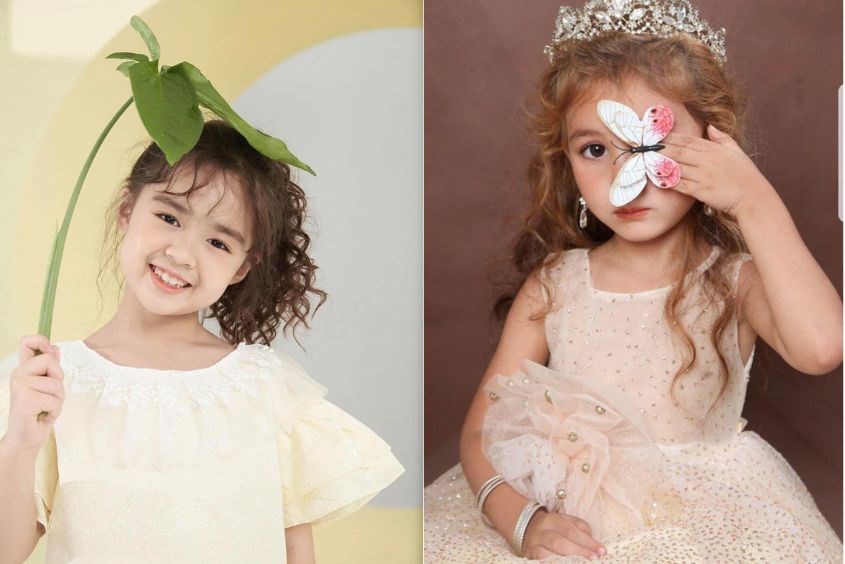 Những mẫu tóc xoăn dài cho bé gái nữ tính 