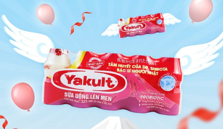 Lốc 5 chai sữa chua uống lên men Yakult 65 ml (từ 6 tháng)
