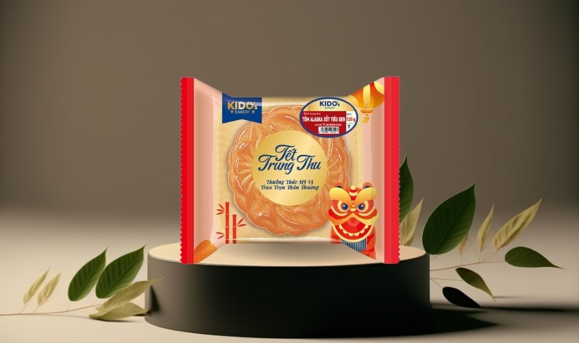 Bánh trung thu Kido's Bakery tôm Alaska xốt tiêu đen 120g