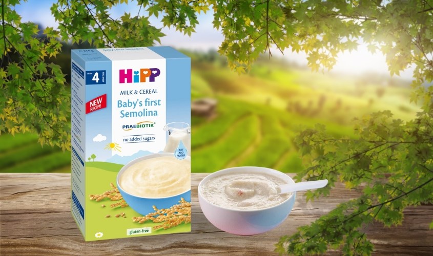 Bột ăn dặm khởi đầu HiPP sữa, ngũ cốc hộp 250g (từ 4 tháng)