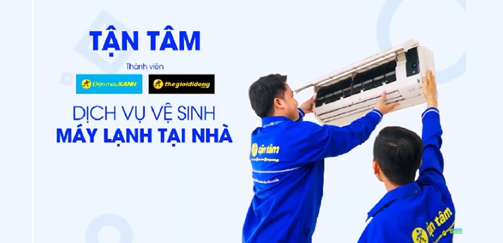 Dịch vụ vệ sinh máy lạnh Tận Tâm chất lượng cao, giá tốt, nạp ga và khử mùi máy lạnh miễn phí