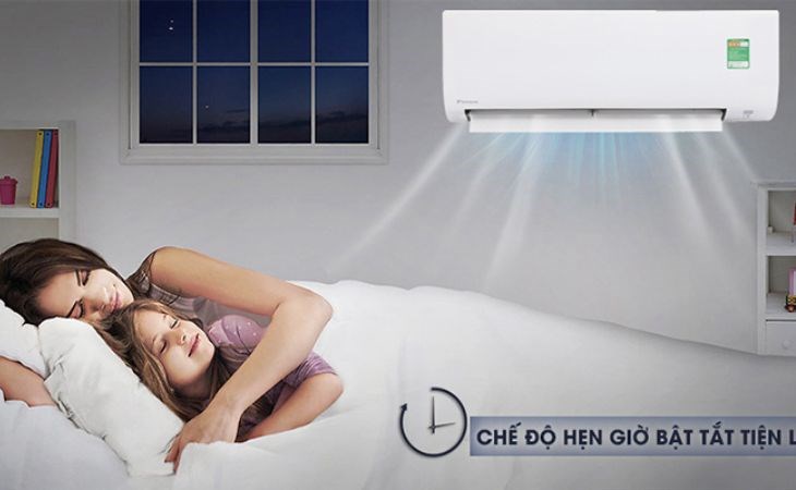 Hẹn giờ bật máy lạnh để không phải canh thời gian điều chỉnh