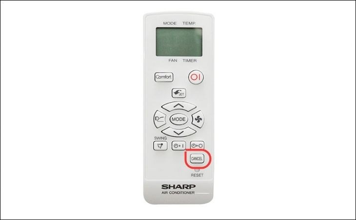 Thực hiện tắt chế độ hẹn giờ trên máy lạnh Sharp với thao tác đơn giản trên remote