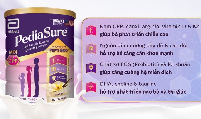 Sữa bột Abbott PediaSure BA hương vani 1.6 kg (1 - 10 tuổi)