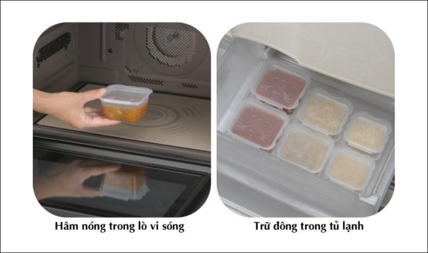 Sản phẩm an toàn ngay cả khi dùng trong tủ đông, máy rửa bát và cả lò vi sóng