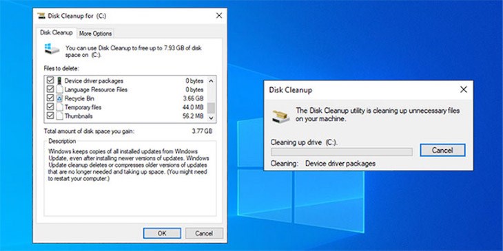 Sử dụng công cụ Disk Cleanup