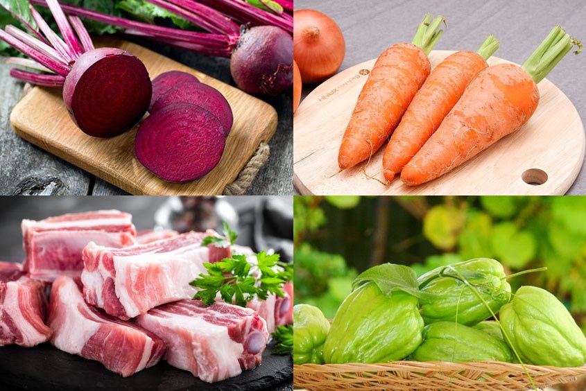 Canh củ dền cho bé thơm ngon