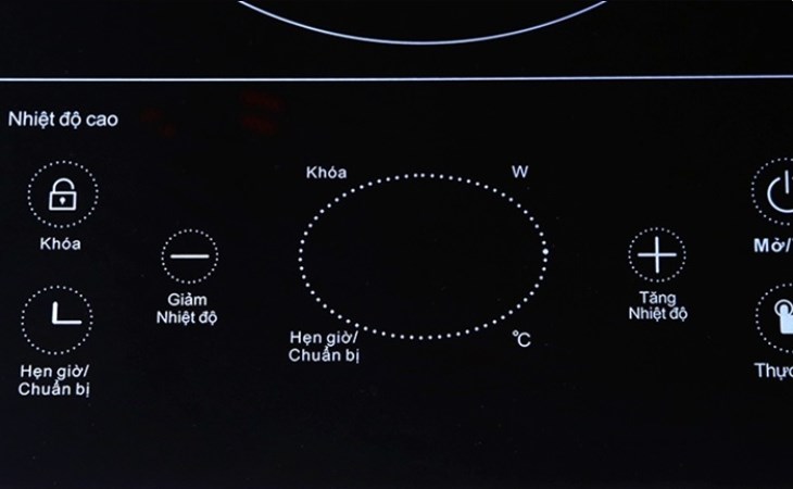 Bảng điều khiển cảm ứng của bếp hồng ngoại Sanaky SNK-201HGW giúp người dùng dễ dàng điều chỉnh khi nấu ăn