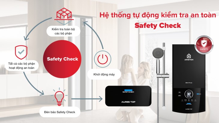 Hệ thống Safety Check tự động kiểm tra an toàn toàn diện trước mỗi lần sử dụng