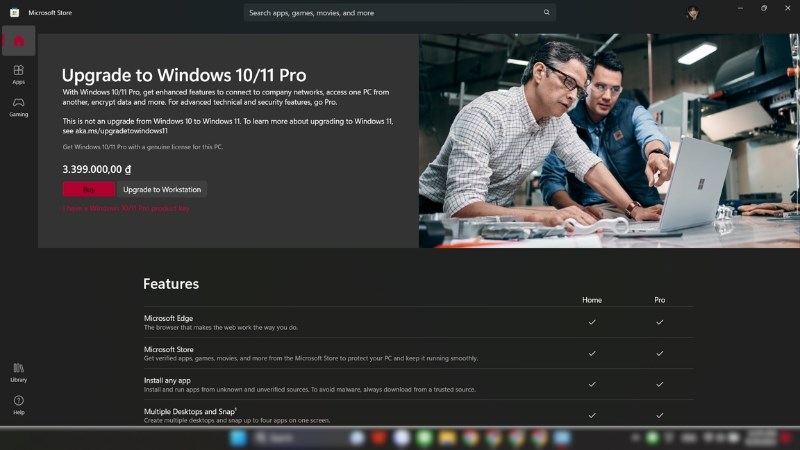 Windows 11 có thể được mua từ cửa hàng trực tuyến hoặc trang web chính thức của Microsoft