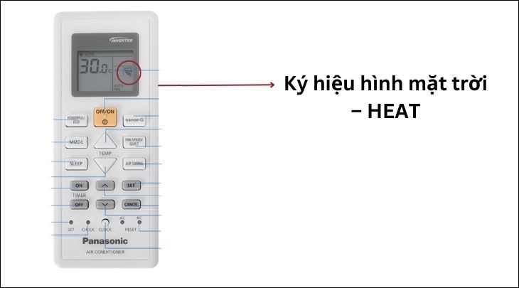 Chế độ Heat sẽ giúp tăng nhiệt độ phòng cao hơn khi thời tiết bên ngoài quá lạnh