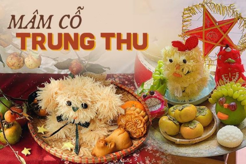 Mâm cỗ trung thu đơn giản cho bé