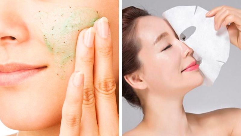 Tẩy da chết và đắp mặt nạ có thể giúp mang lại sự cân bằng cho da