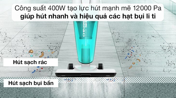 Máy hút bụi cầm tay Deerma DX118C có thể tạo lực hút lên đến 12000Pa giúp việc dọn dẹp vệ sinh sẽ trở nên nhẹ nhàng nhất với người dùng