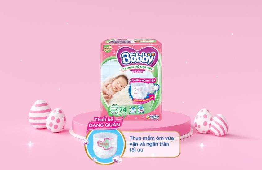 Tã quần mới Bobby có khả năng thấm hút gấp 6 lần