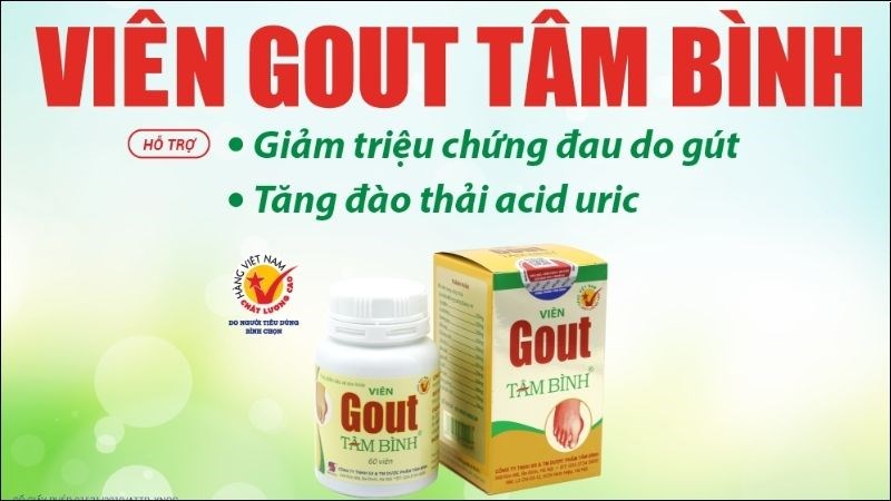 Khách hàng có thể nhận biết sản phẩm Viên Gout Tâm Bình qua thông tin trên bao bì