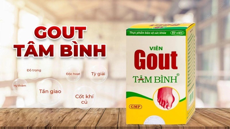 Viên Gout Tâm Bình được sản xuất từ 12 loại dược liệu quý