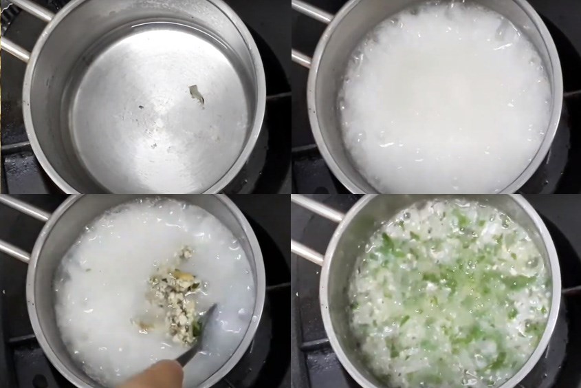 Quy trình nấu cháo lươn cải bó xôi cho bé