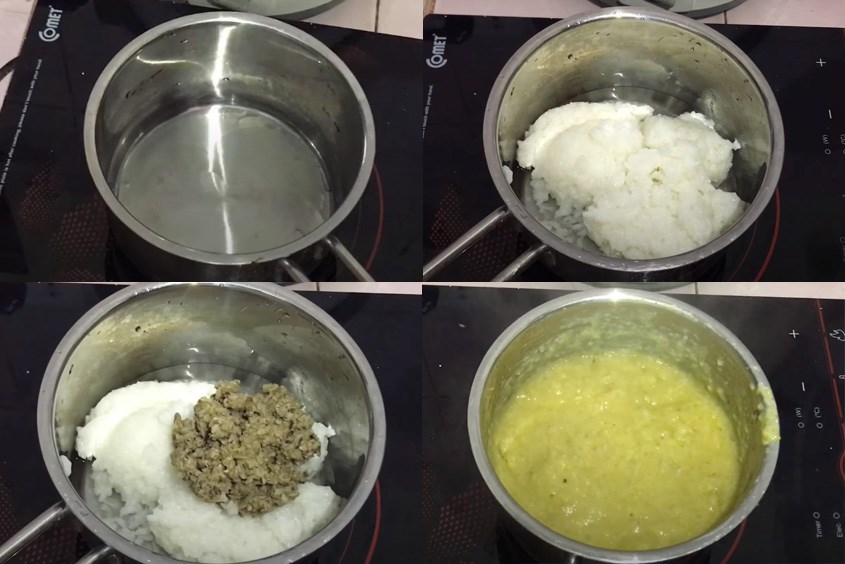 Quy trình nấu cháo lươn cải bó xôi cho bé ăn dặm