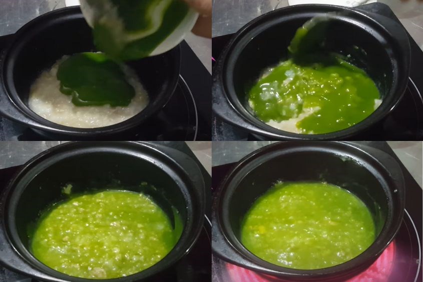 Cách nấu cháo ếch rau ngót cho bé - bước 5