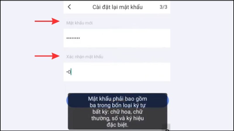 Tạo mật khẩu mới