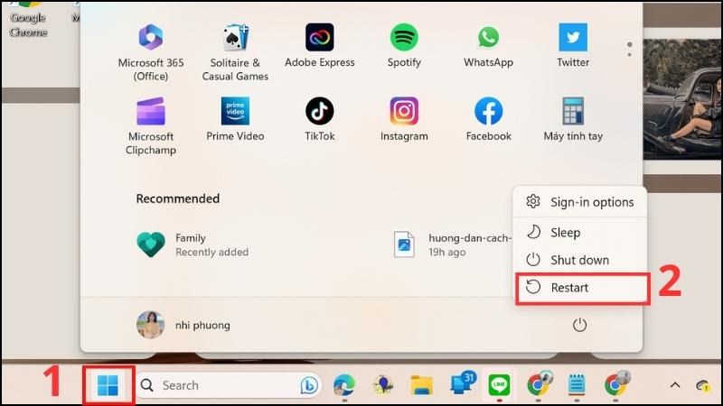 Khởi động lại thiết bị của bạn để bật Secure Boot