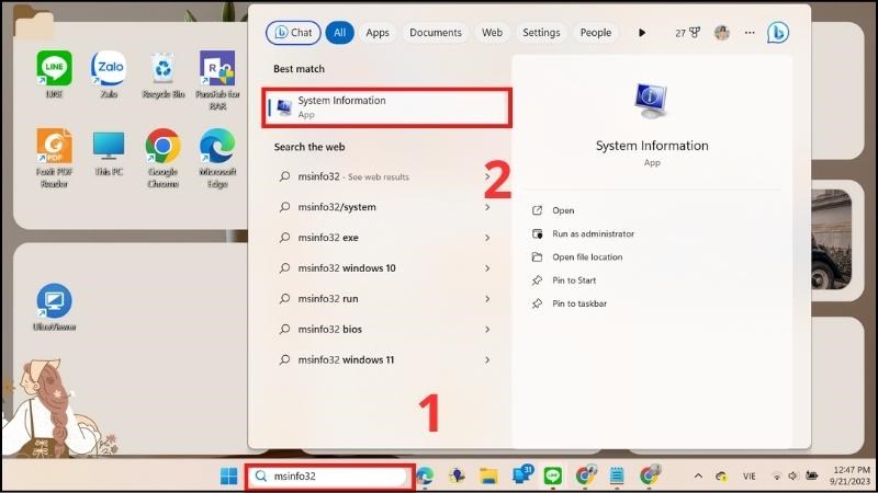 Chọn System Information