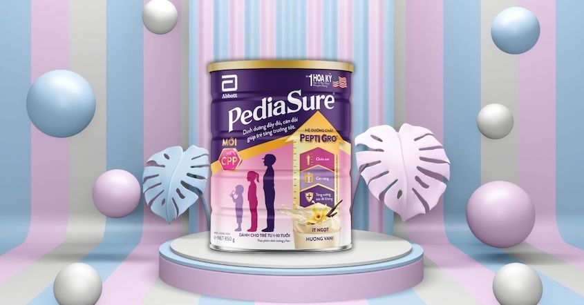 Sữa bột Abbott PediaSure BA hương vani 850g (1 - 10 tuổi)