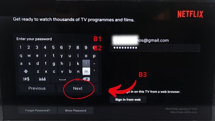 Các bước đăng nhập tài khoản Netflix trên tivi Xiaomi