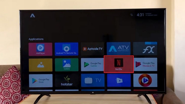 Tìm ứng dụng Netflix để tải về và cài đặt trên tivi Xiaomi
