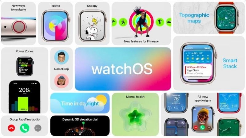 watchOS 10 cung cấp các tính năng: Name Drop, bản đồ ngoại tuyến, ứng dụng thuốc,...