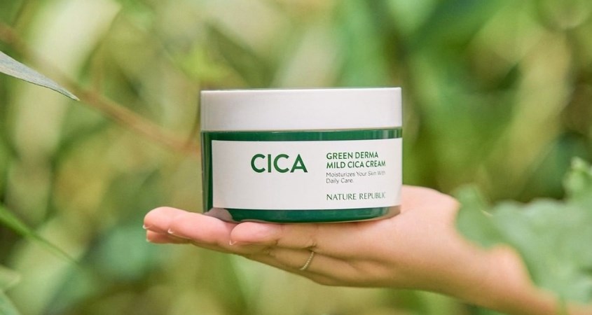 Kem dưỡng ẩm chiết xuất Rau Má và Keo Ong Nature Republic Green Derma Mild Cica 190 ml