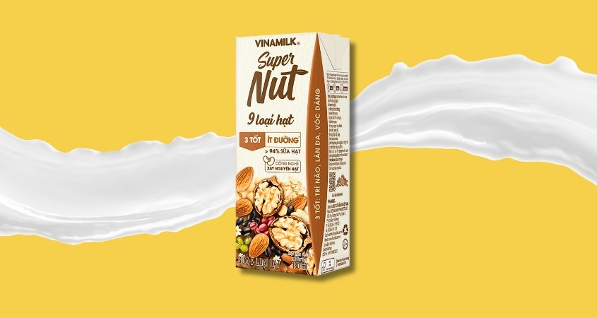Lốc 4 hộp sữa hạt Vinamilk Super Nut 180 ml (từ 4 tuổi)
