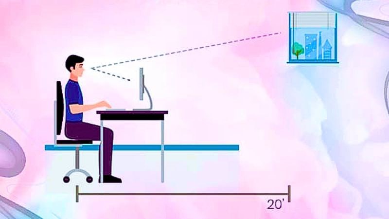 Bài tập cho mắt quy tắc 20-20-20 rất đơn giản và dễ thực hiện