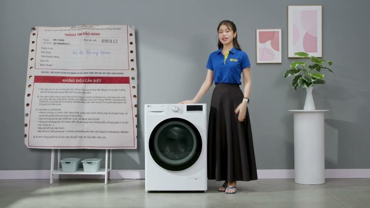 Phiếu bảo hành phải đảm bảo đọc rõ các thông tin và chỉ số kỹ thuật của máy giặt LG mới đáp ứng điều kiện bảo hành chính hãng