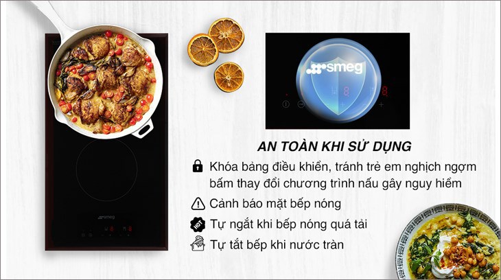 Bếp hồng ngoại đôi lắp âm Smeg SE332EB (535.64.241) được tích hợp nhiều tính năng thông minh đi kèm, đem đến sự an toàn cho người dùng